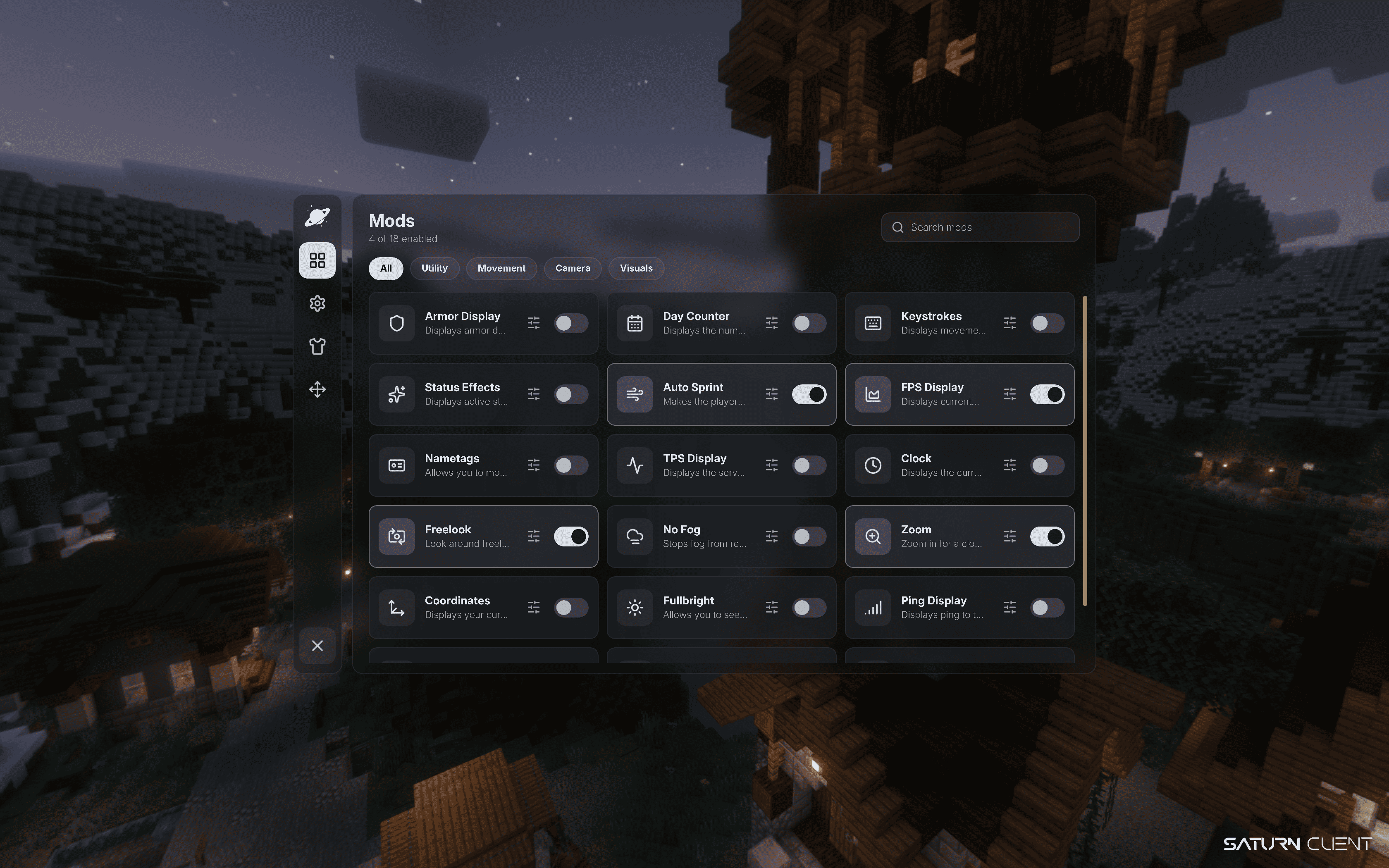 Saturn Client Screenshot